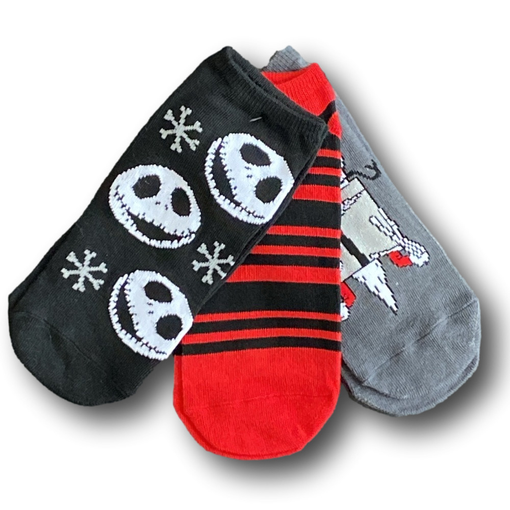 3-Pack Nightmare Before Christmas Funny Novelty No-Show Socks - NWT - Picture 2 of 4